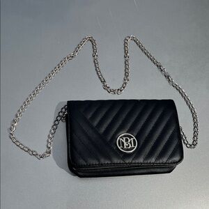 Chic Black Quilted Clutch with Chain by [Brand]